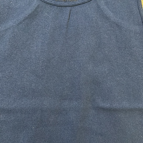 Women’s Ribbed Racer Back Tank - Navy - One Size - Picture 3 of 4